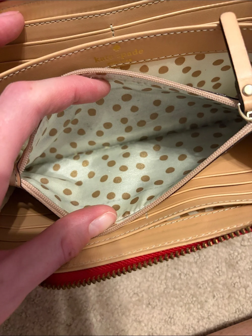 kate spade bright red